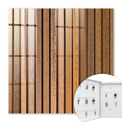 Wall mounted key box Warm lines of beige and brown