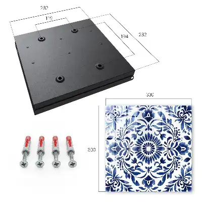 Key box for home Floral ornament in white background
