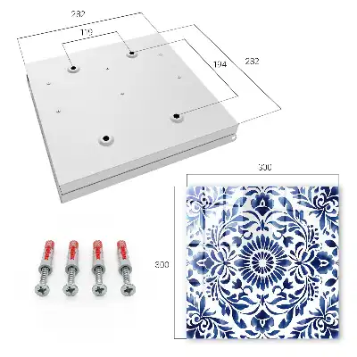 Key box for home Floral ornament in white background