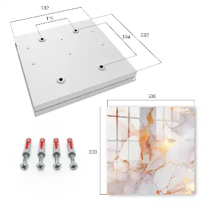 Wall mounted key cabinet Marble elegance with copper lines