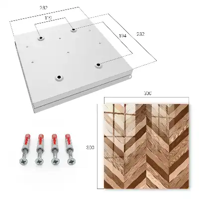 Key box for home Wooden herringbone dynamics