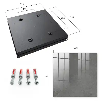 Wall mounted key cabinet Gray texture tonal transitions