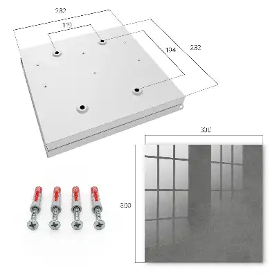 Wall mounted key cabinet Gray texture tonal transitions