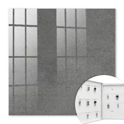Wall mounted key cabinet Gray texture tonal transitions