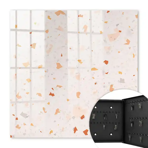 Wall mounted key box An elegant mosaic of warm colors