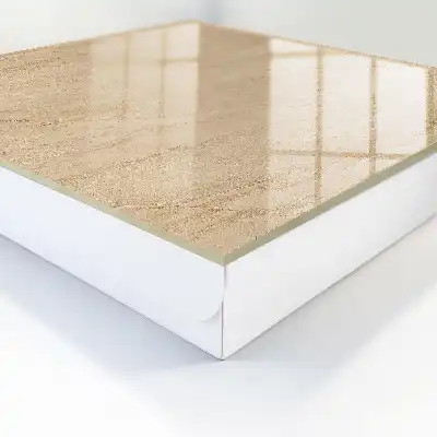 Wall mounted key cabinet Beige marble resembling stone