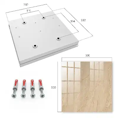 Wall mounted key cabinet Beige marble resembling stone