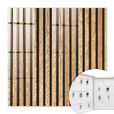 Wall mounted key box Vertical stripes of belts