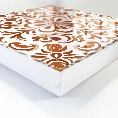 Wall mounted key cabinet Ornamental pattern with floral motifs