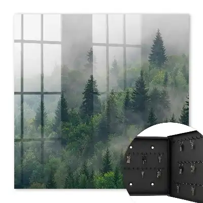 Decorative key box Misty forest, mysterious atmosphere