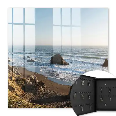 Key cabinet Seaside landscape with blue ocean