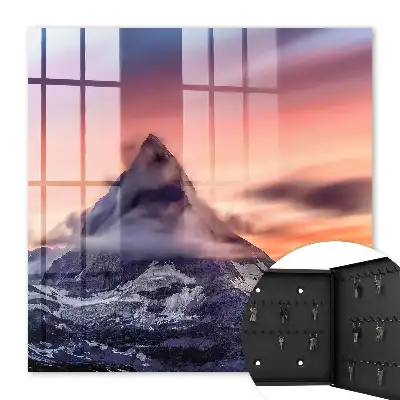 Decorative key box Mountain magic sunset