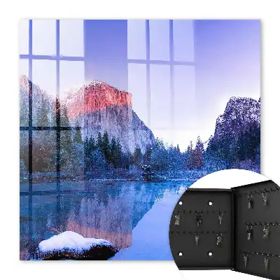 Wall mounted key box Magic of the landscape, a quiet morning