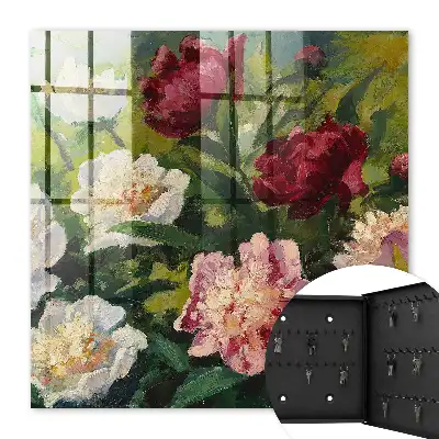 Key box for home Colorful flowers in a green background