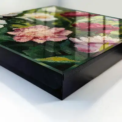 Key box for home Colorful flowers in a green background