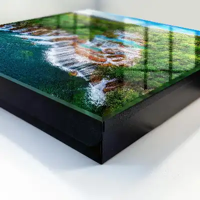 Wall mounted key cabinet Waterfalls of nature lush greenery