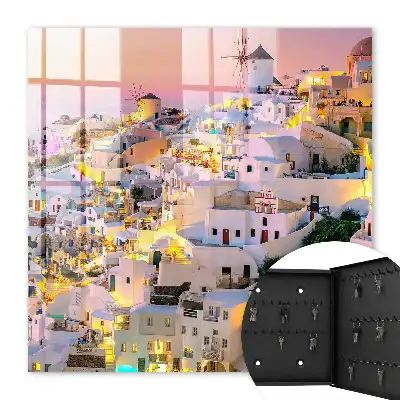 Key cabinet Greek landscape at sunset