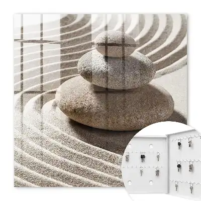 Wall mounted key cabinet Zen composition peace harmony