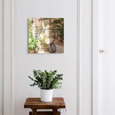 Wall mounted key cabinet Italian atmosphere street green