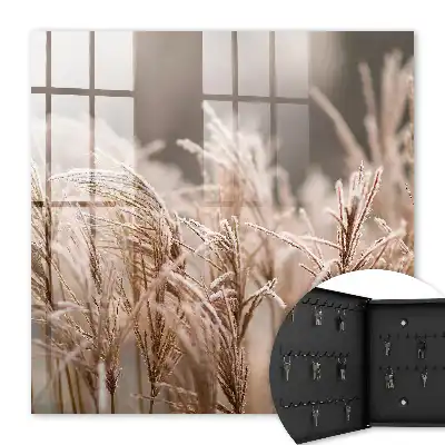 Decorative key box Frosty grass in warm shades