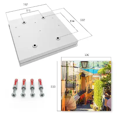 Key box for home A colorful town with houses