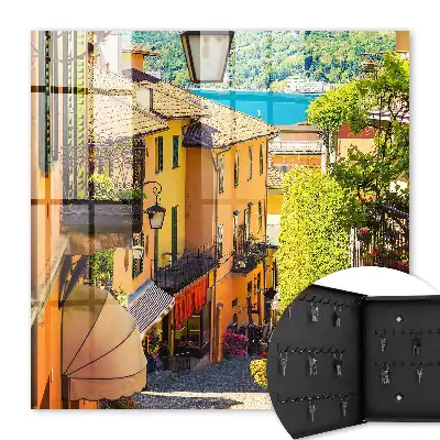 Key box for home A colorful town with houses