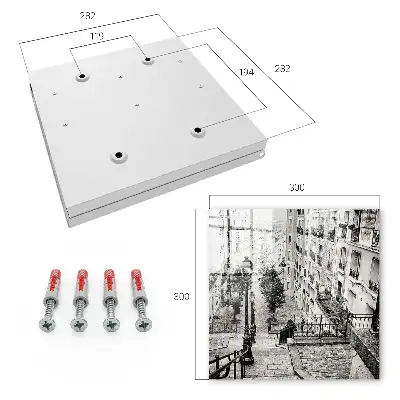 Decorative key box Urban charm surrounded by tenement houses