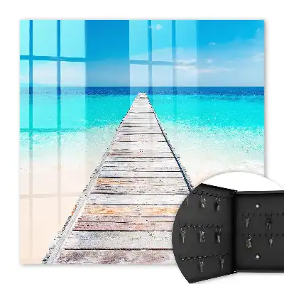 Wall mounted key box The sea haven of the turquoise ocean