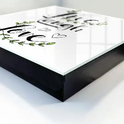 Decorative key box Positive typography with floral accents