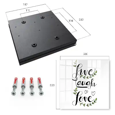 Decorative key box Positive typography with floral accents