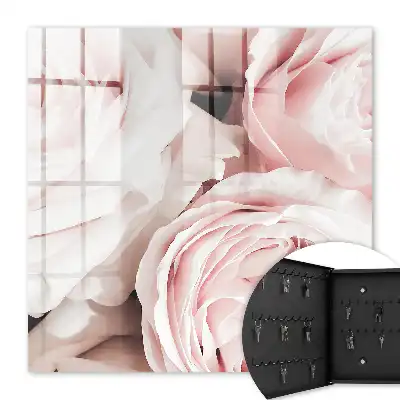 Wall mounted key cabinet Pastel shades of pink