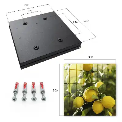 Wall mounted key box Juicy fresh green leaves