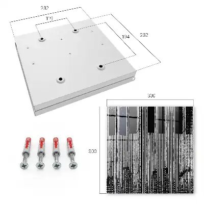 Decorative key box Geometric lines in black and white colors
