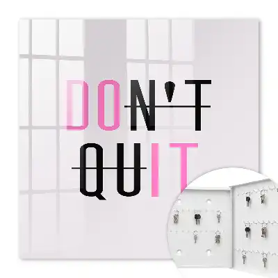 Wall mounted key cabinet Typography that motivates contrasting colors