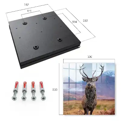 Wall mounted key box Deer in the autumn mountain landscape