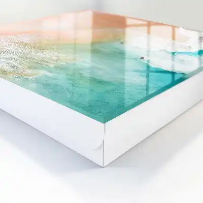 Decorative key box Turquoise beach waves of movement