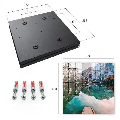 Wall mounted key cabinet A mountain landscape of incredible colors