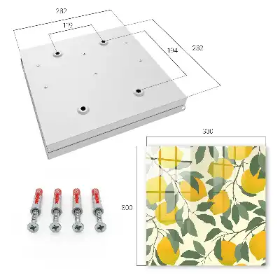 Wall mounted key box Juicy lemons in the light background