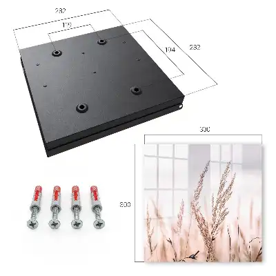 Wall mounted key box Grasses in the wind calming the climate