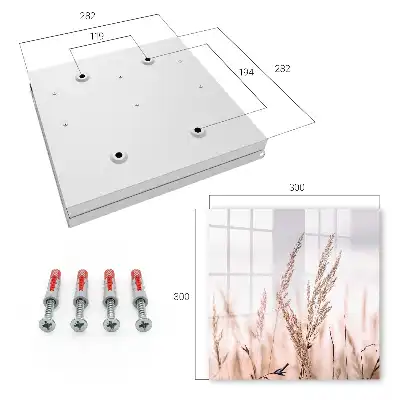 Wall mounted key box Grasses in the wind calming the climate