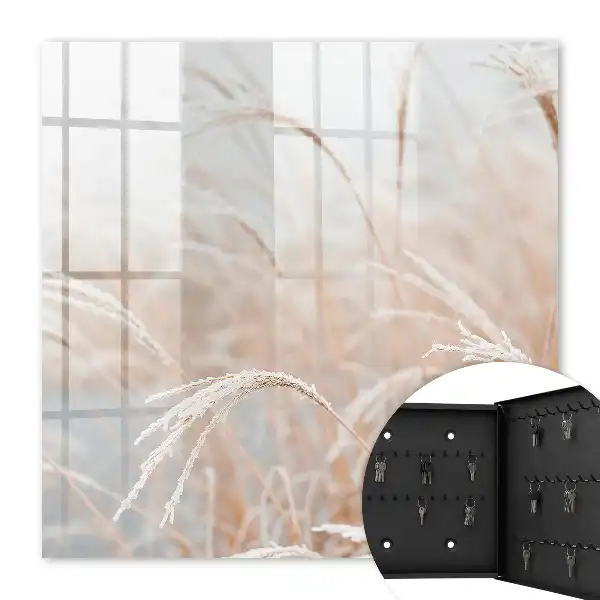 Wall mounted key cabinet Autumn ears of warm tones