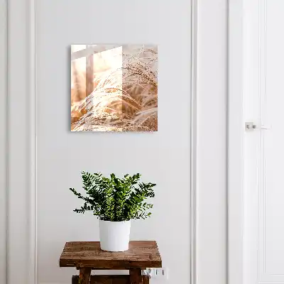 Key cabinet Delicate grasses in cream shades