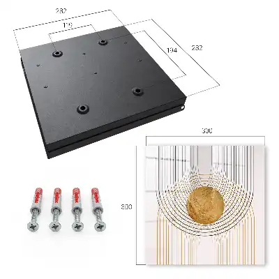 Wall mounted key box Circles and lines with shapes