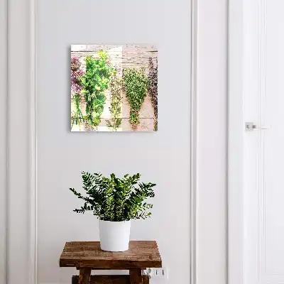 Wall mounted key cabinet Green herbs energy freshness