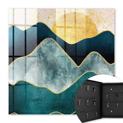 Key box for home Mountain abstraction peaks sun