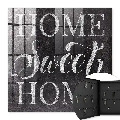 Wall mounted key box Home sweet in the dark background