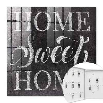 Wall mounted key box Home sweet in the dark background