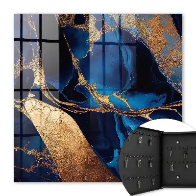 Key box for home Night marble, intense colors