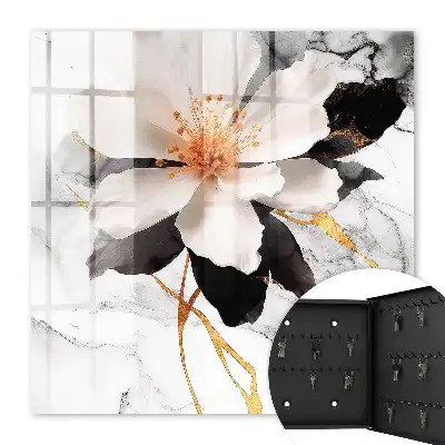 Decorative key box Floral charm with an orange note