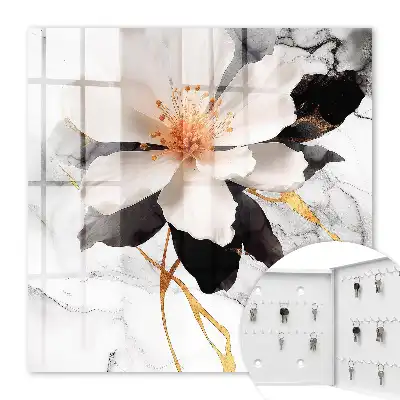Decorative key box Floral charm with an orange note